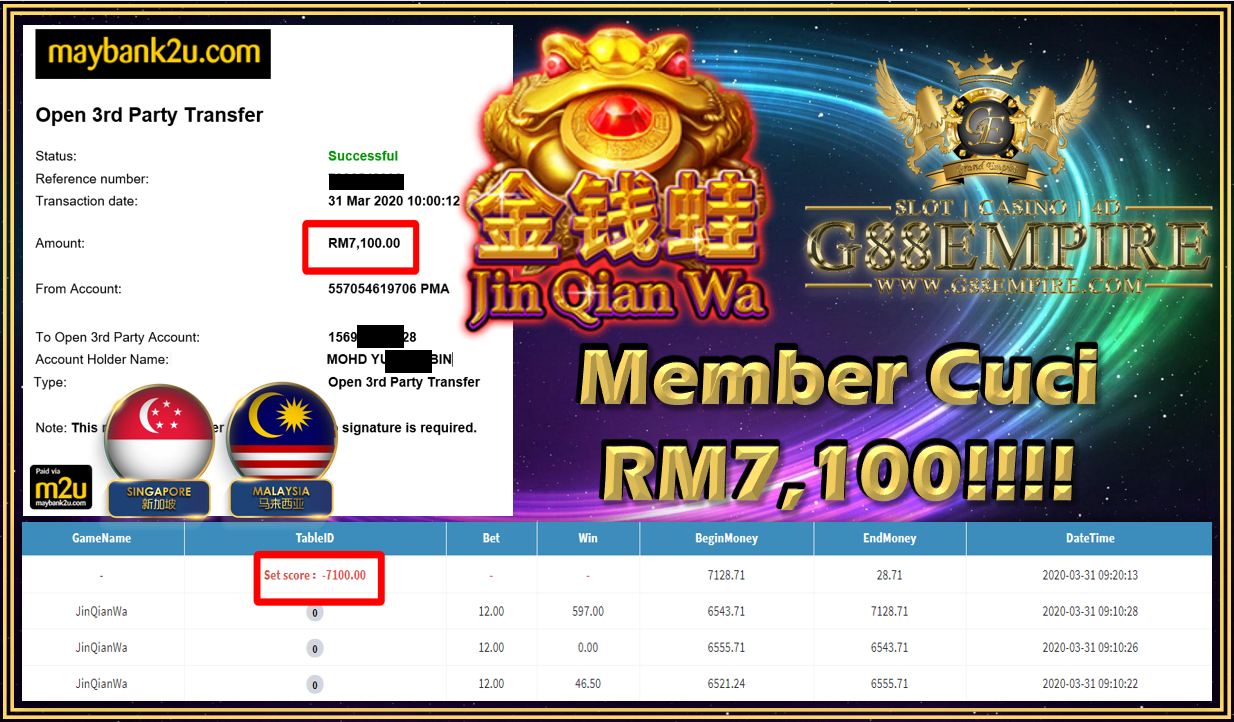 MEMBER MAIN JINQIANWA DPT CUCI RM7,100!!!!!