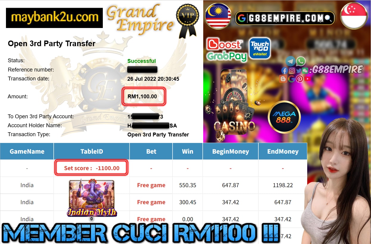 MEGA888 - INDIA CUCI RM1100 !!!