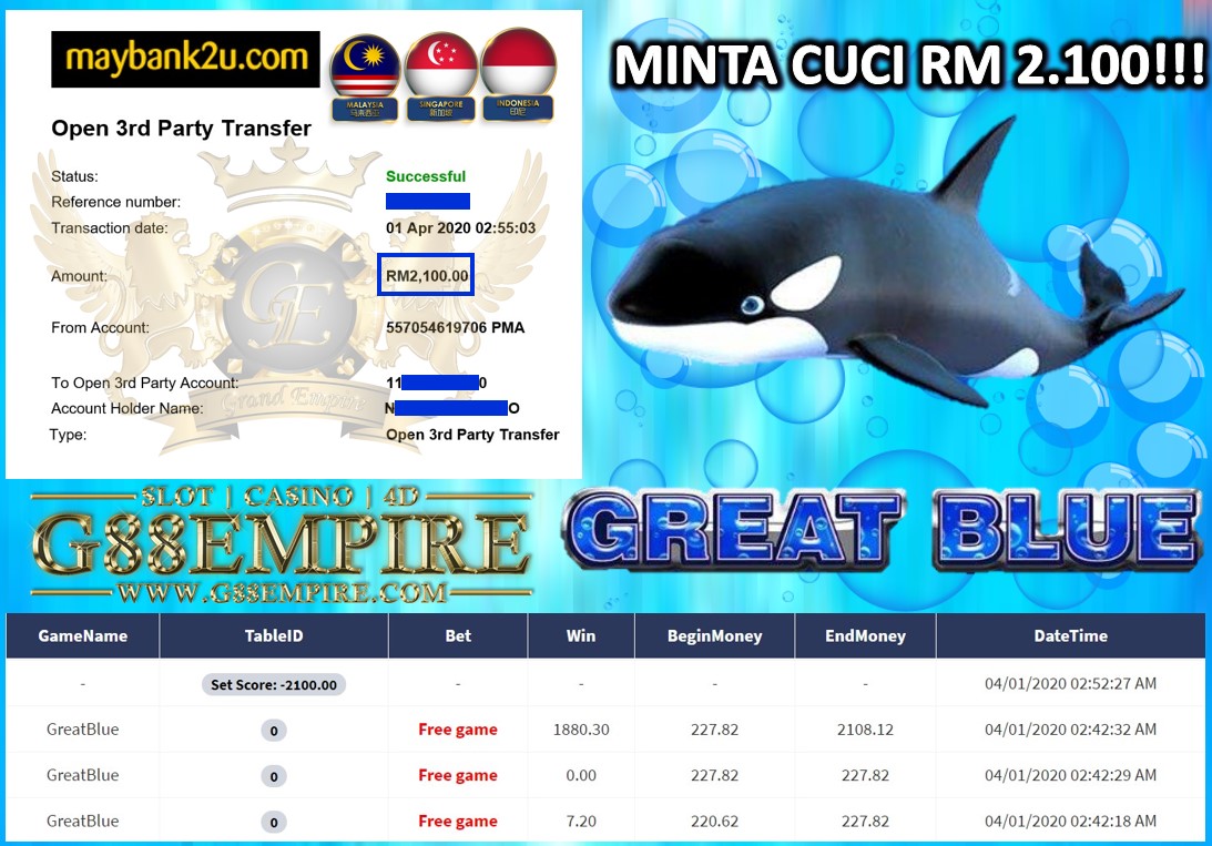 GREATBLUE MINTA CUCI RM2.100!!!