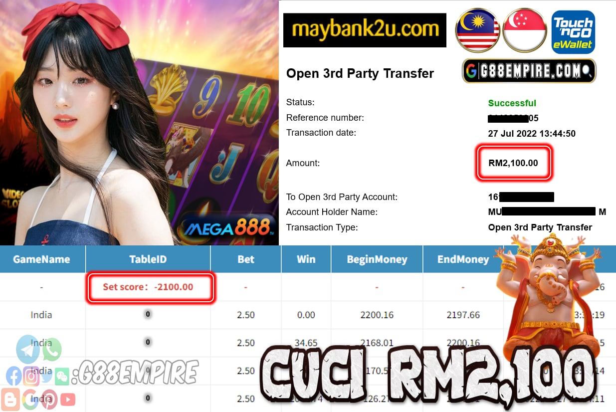 MEGA888 INDIA CUCI RM2,100