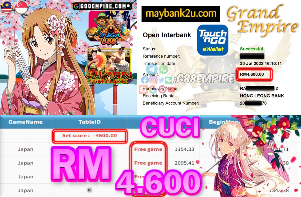 MEGA888 - JAPAN - CUCI 4.600 !!!!!