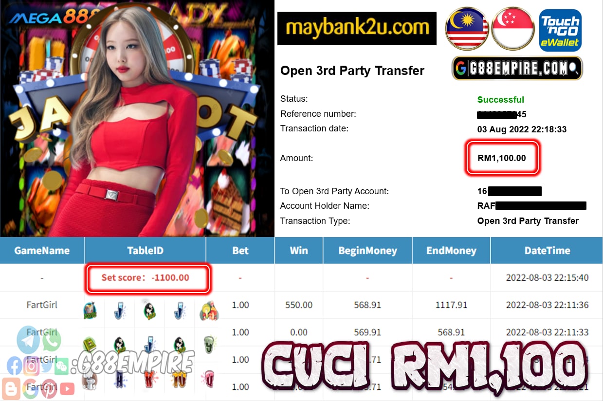 MEGA888 - FATGIRL CUCI RM1,100 !!!