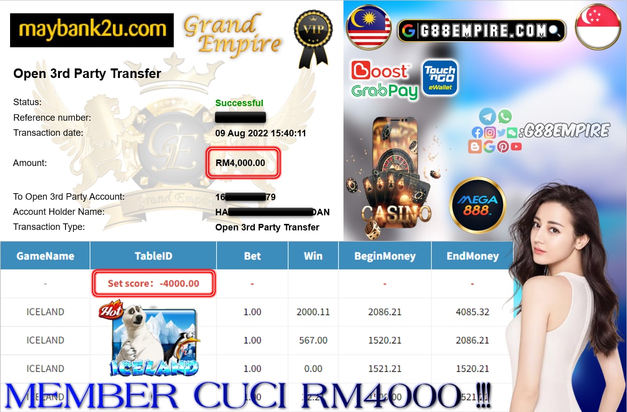 MEGA888 - ICELAND CUCI RM4000 !!!