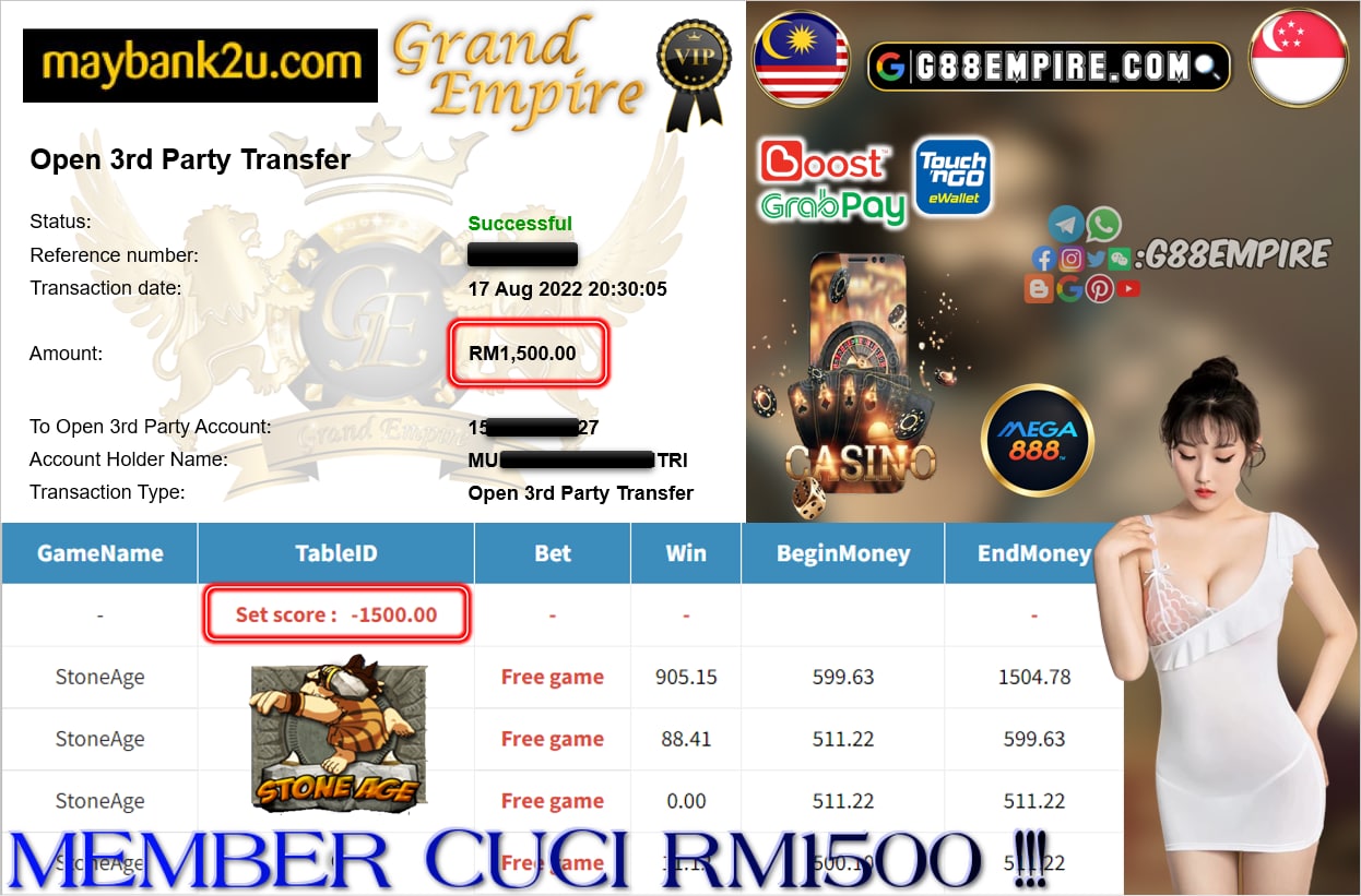 MEGA888 - STONEAGE CUCI RM1500 !!!