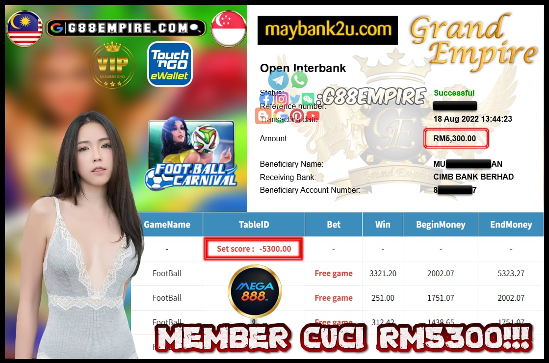 MEGA888 FOOTBALL CUCI RM5300