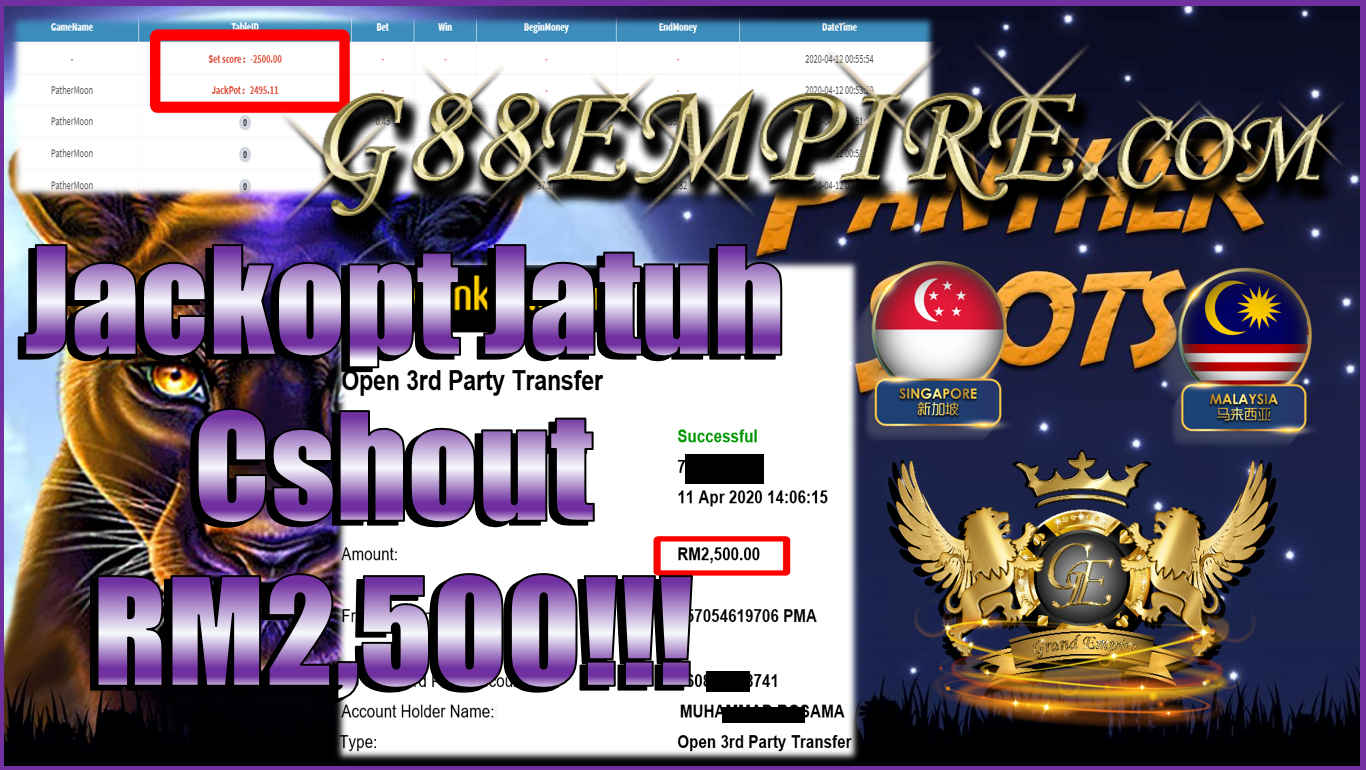 MEMBER MAIN PATHERMOON DPT JACKPOT  CUCI RM2500!!!