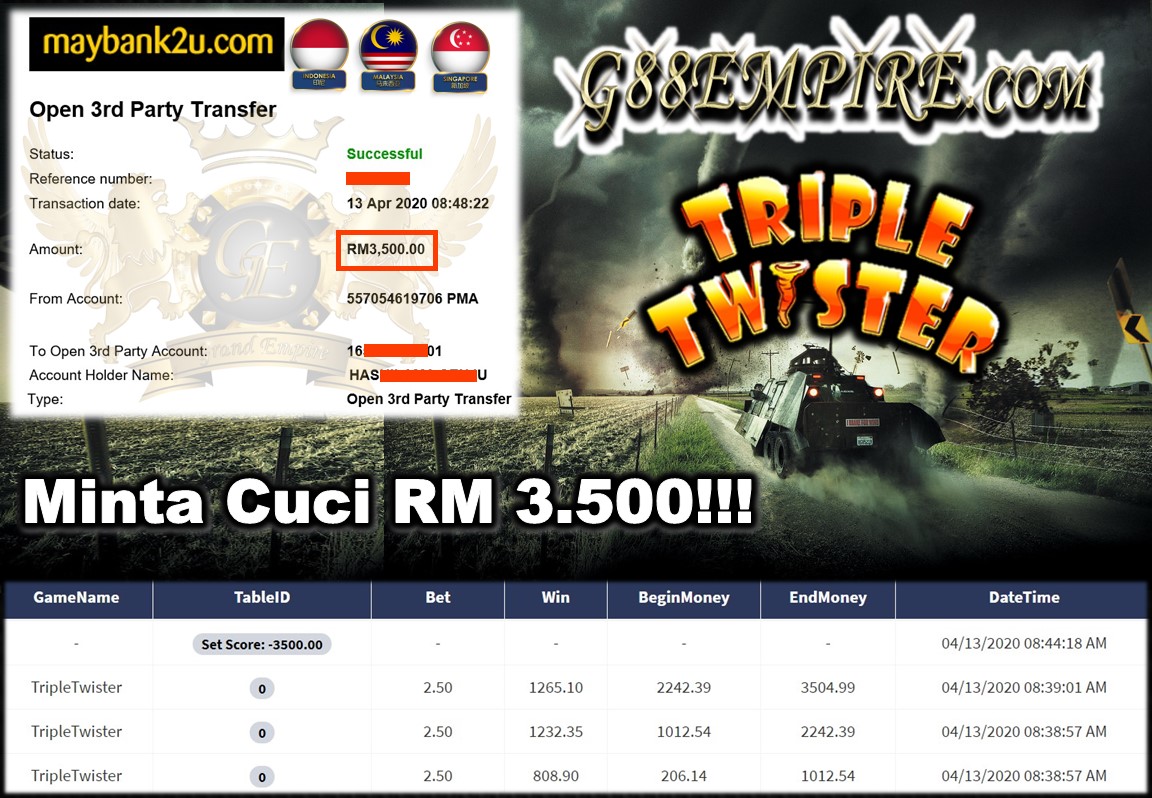 TRIPLETWISTER MINTA CUCI RM 3.500!!!