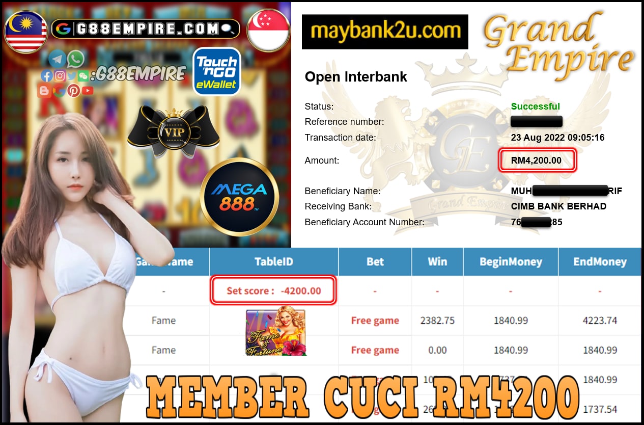 MEGA888 - FAME CUCI RM4200