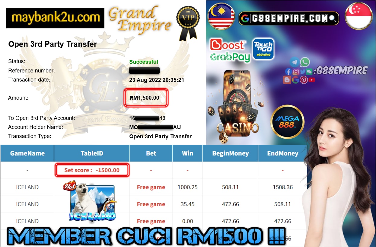 MEGA888 - ICELAND CUCI RM1500 !!!