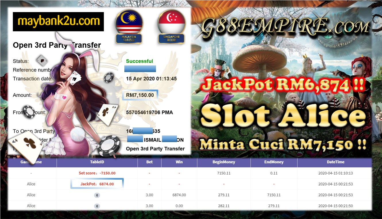 918KISS FT. ALICE JACKPOT RM6,874 !!