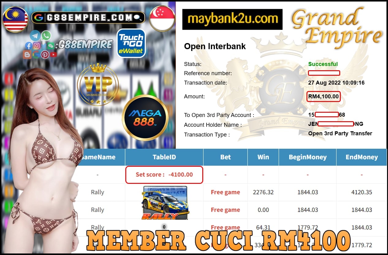 MEGA888 - RALLY CUCI RM4100