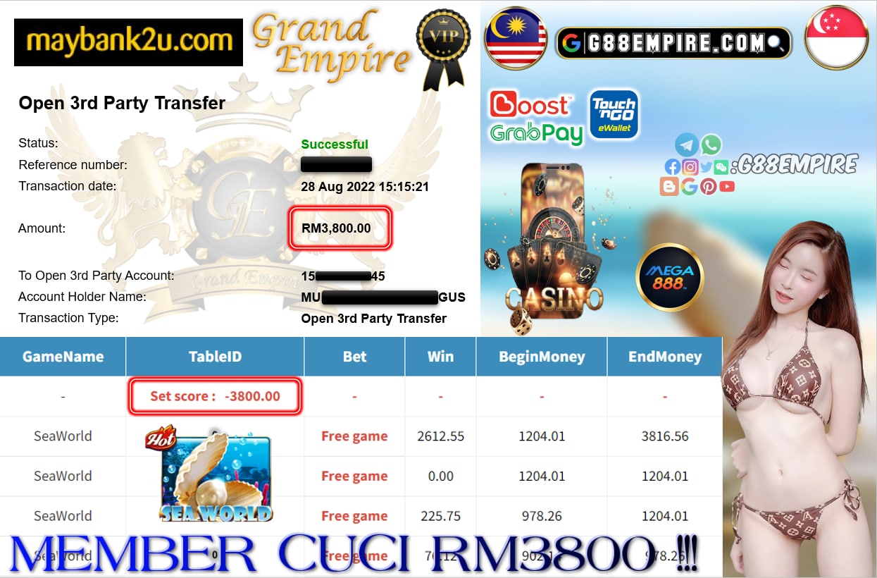 MEGA888 - SEAWORLD CUCI RM3800 !!!