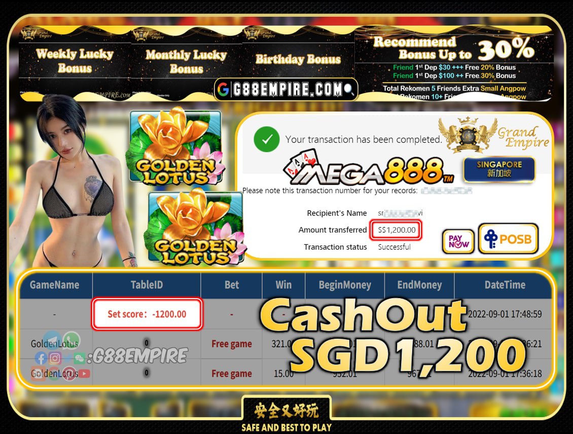 MEGA888 ~ FAIRYGARDEN CASHOUT SGD1200!!!