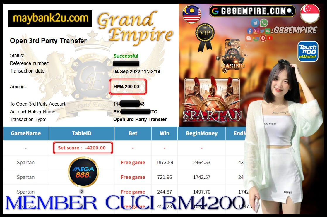 MEGA888 SPARTAN CUCI 4,200