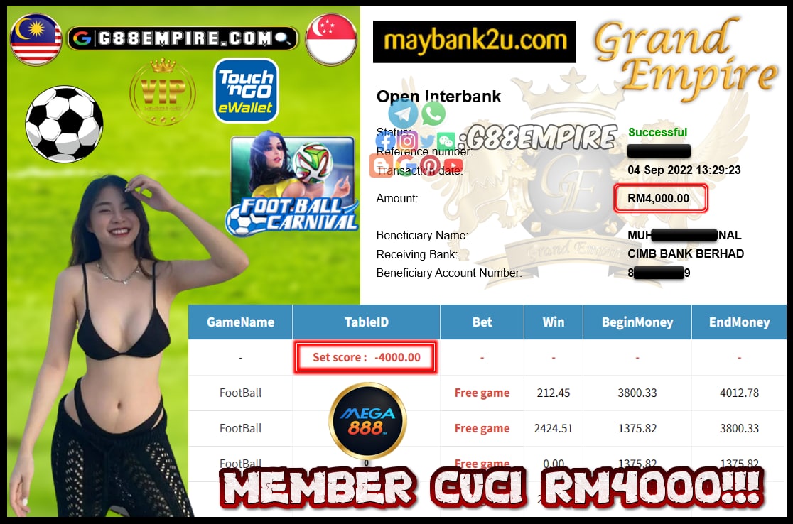 MEGA888 FOOTBALL CUCI RM4000!!!