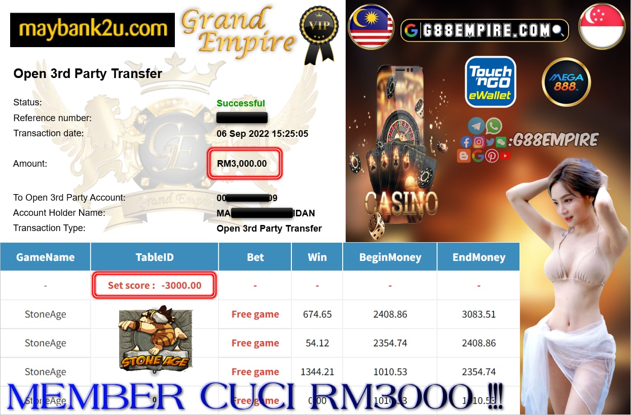 MEGA888 - STONEAGE CUCI RM3000 !!!