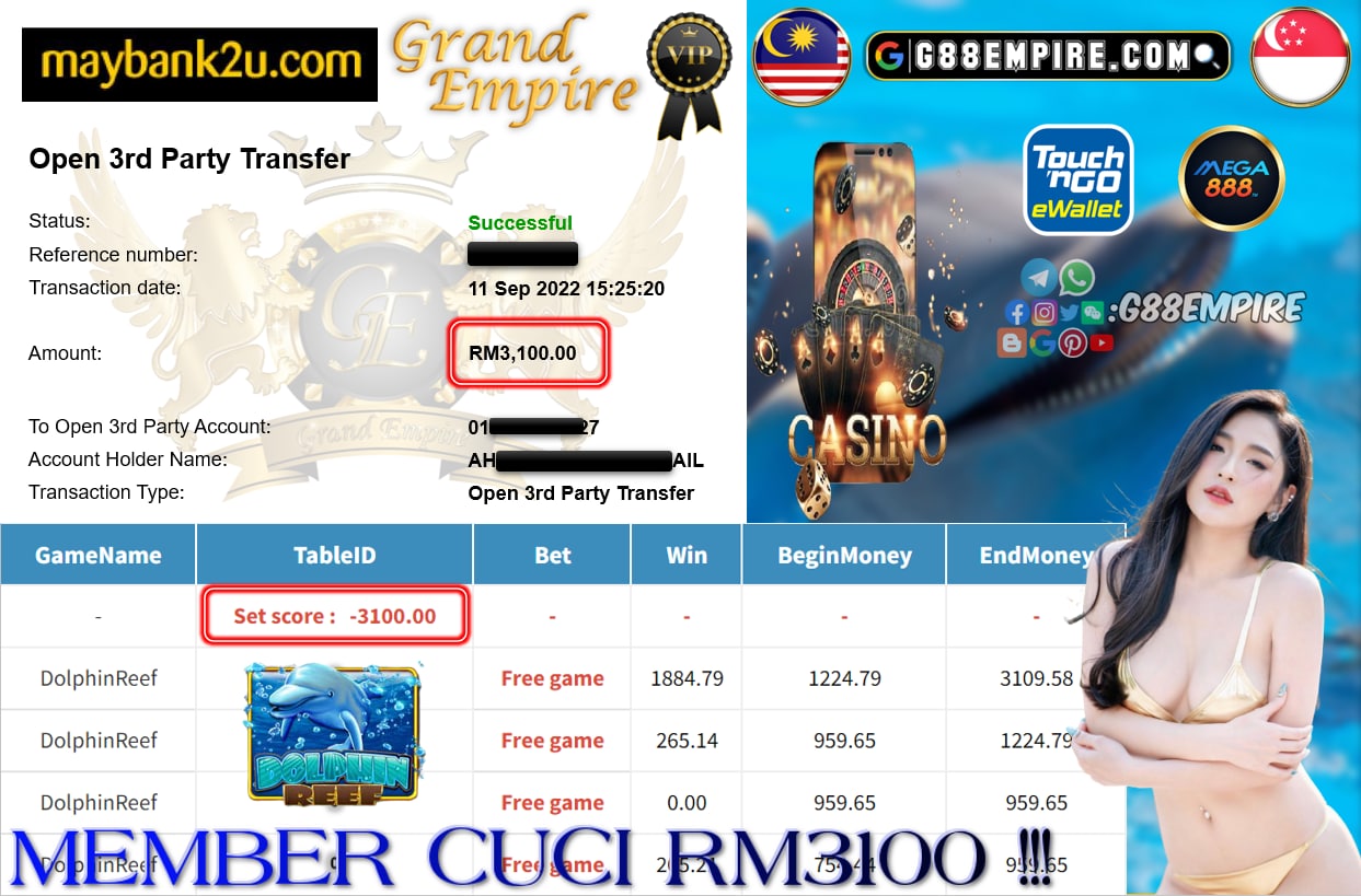 MEGA888 - DOLPHINREEF CUCI RM3100 !!!