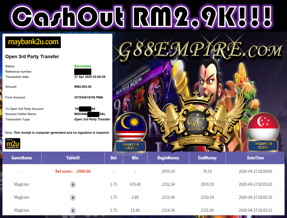 MEMBER MAGICIAN DAPAT CUCI RM2,900!!!