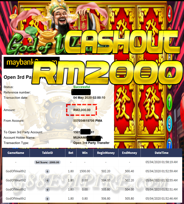MEMBER PLAY GODOFWEALTH2 CASH OUT RM2,000!!!