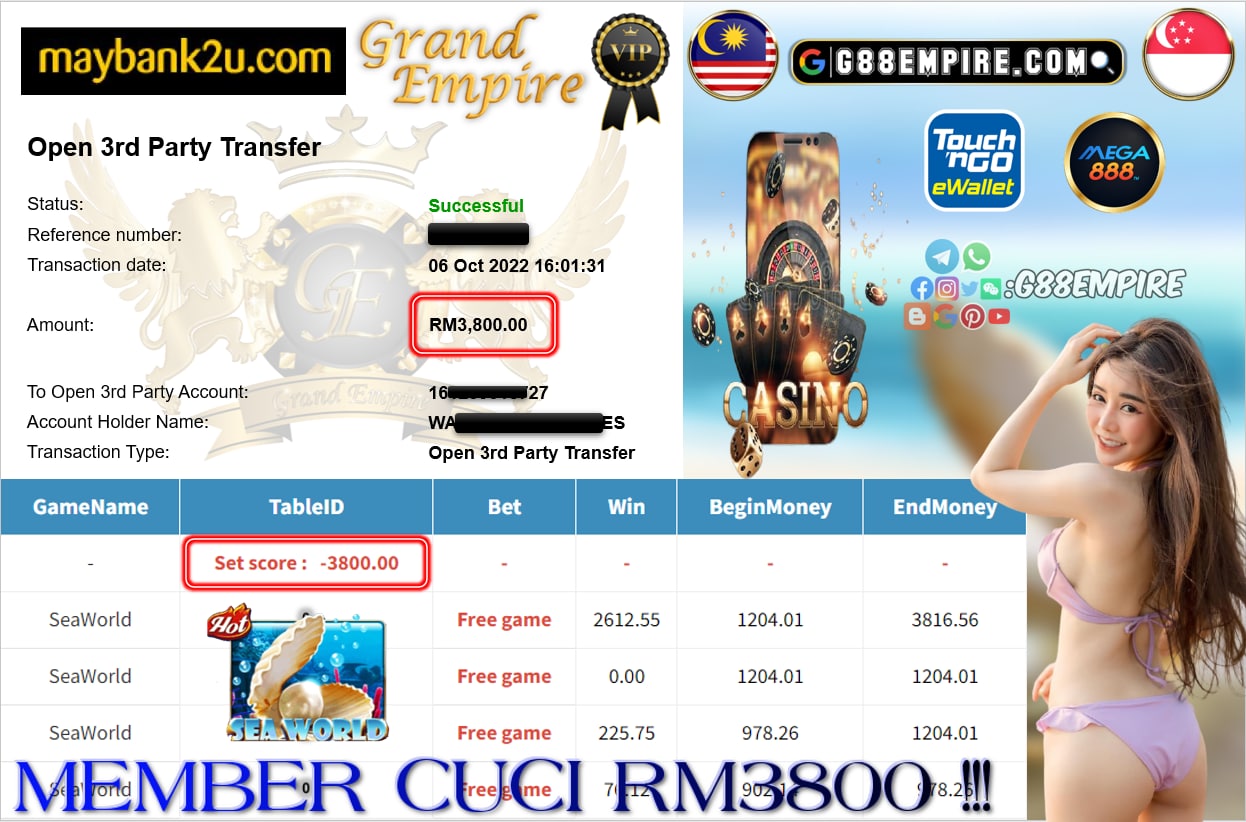 MEGA888 - SEAWORLD CUCI RM3800 !!!