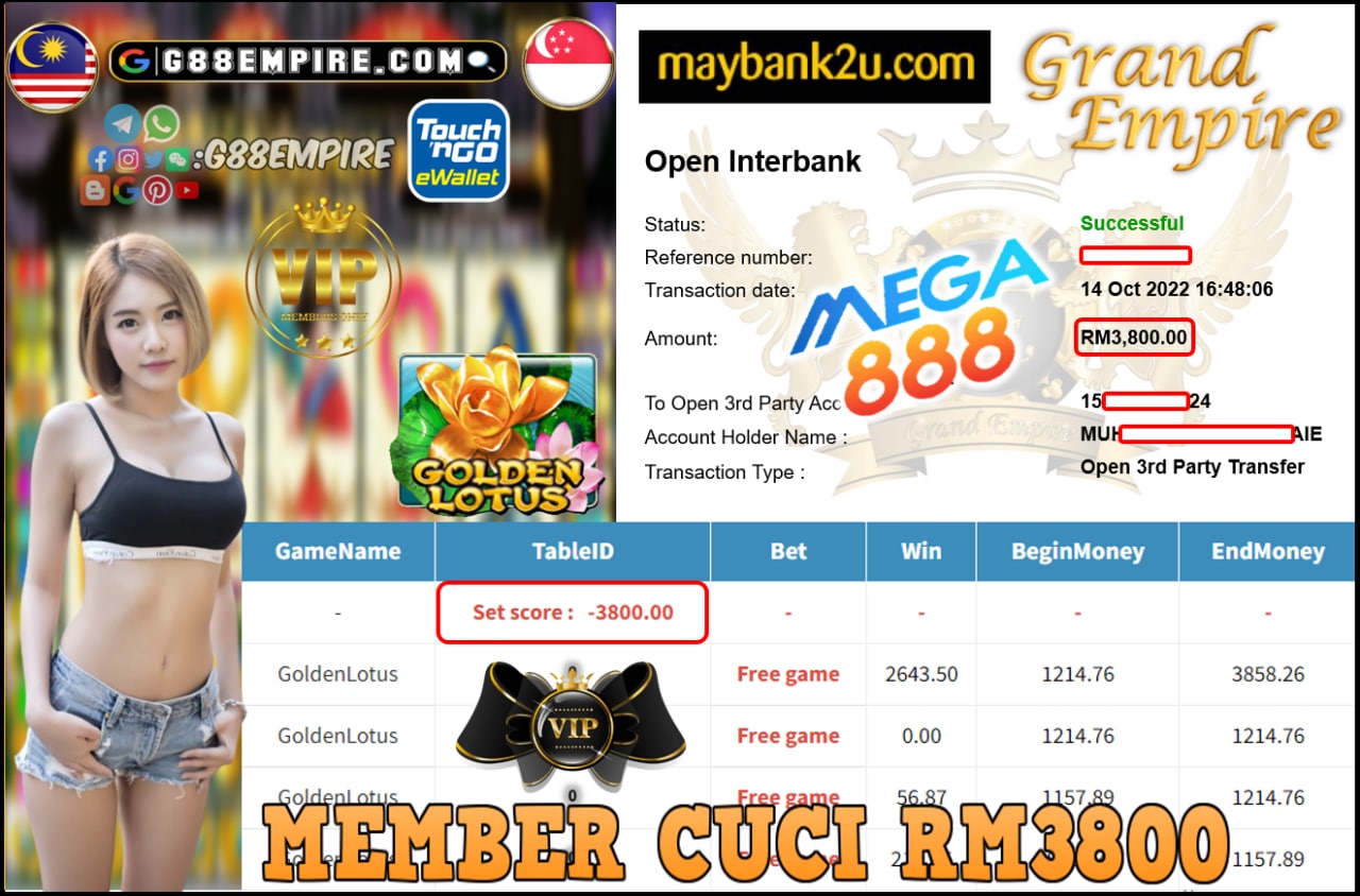 MEGA888 - GOLDENLOTUS CUCI RM3800