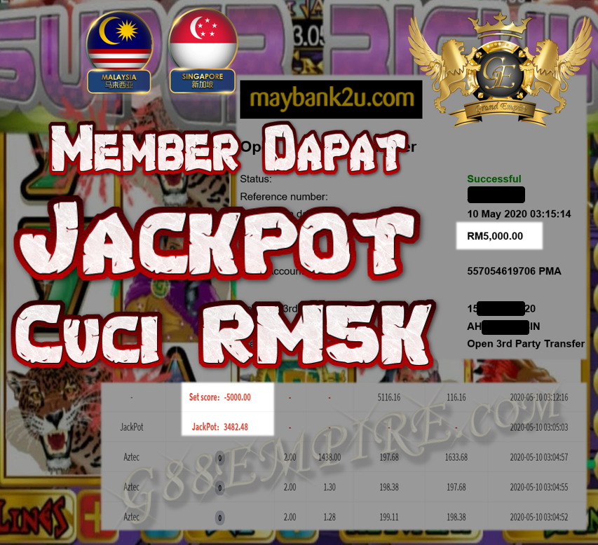 MEMBER DAPAT JACKPOT CUCI RM 5K !!!!!