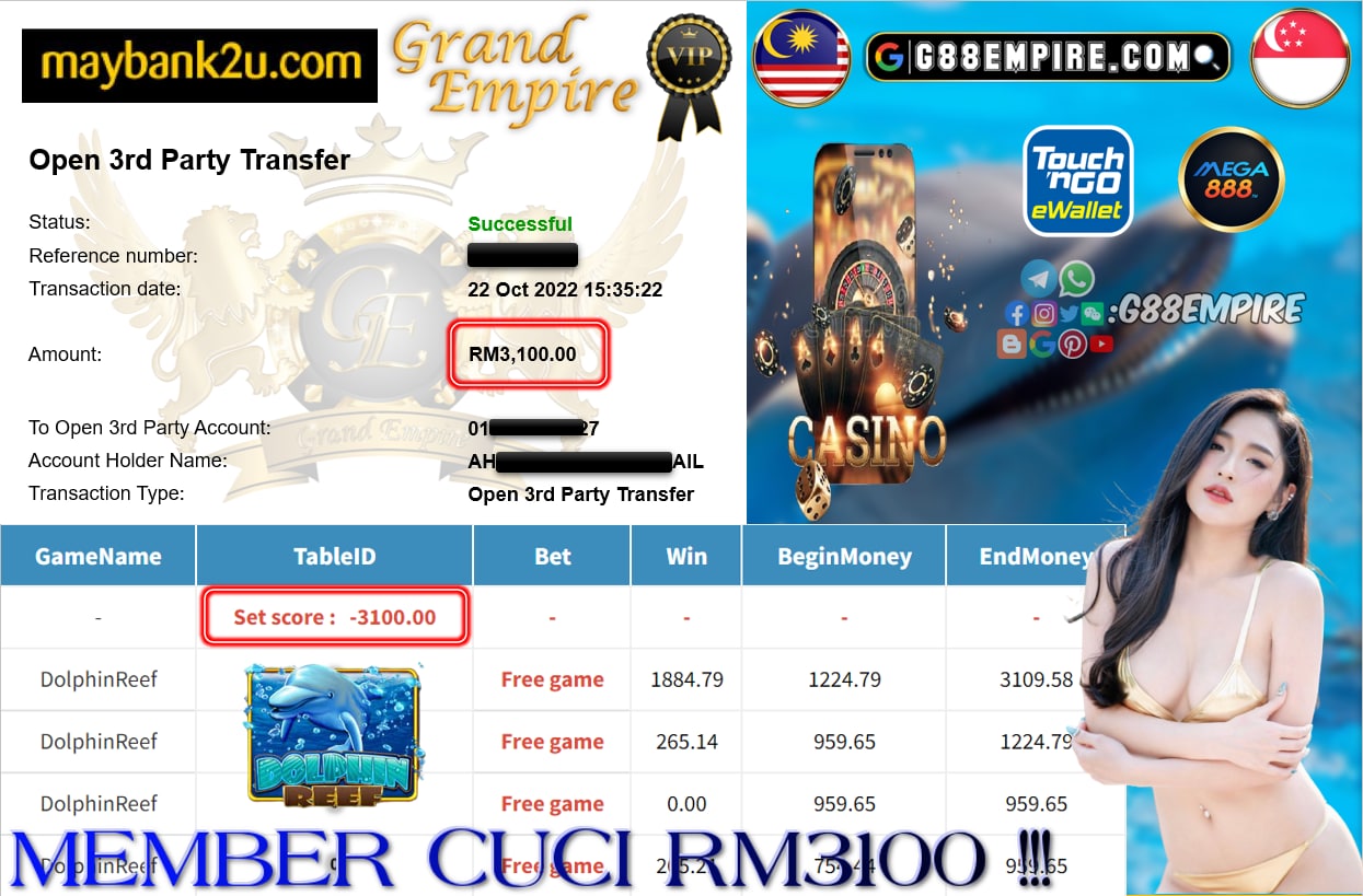 MEGA888 - DOLPHINREEF CUCI RM3100 !!!