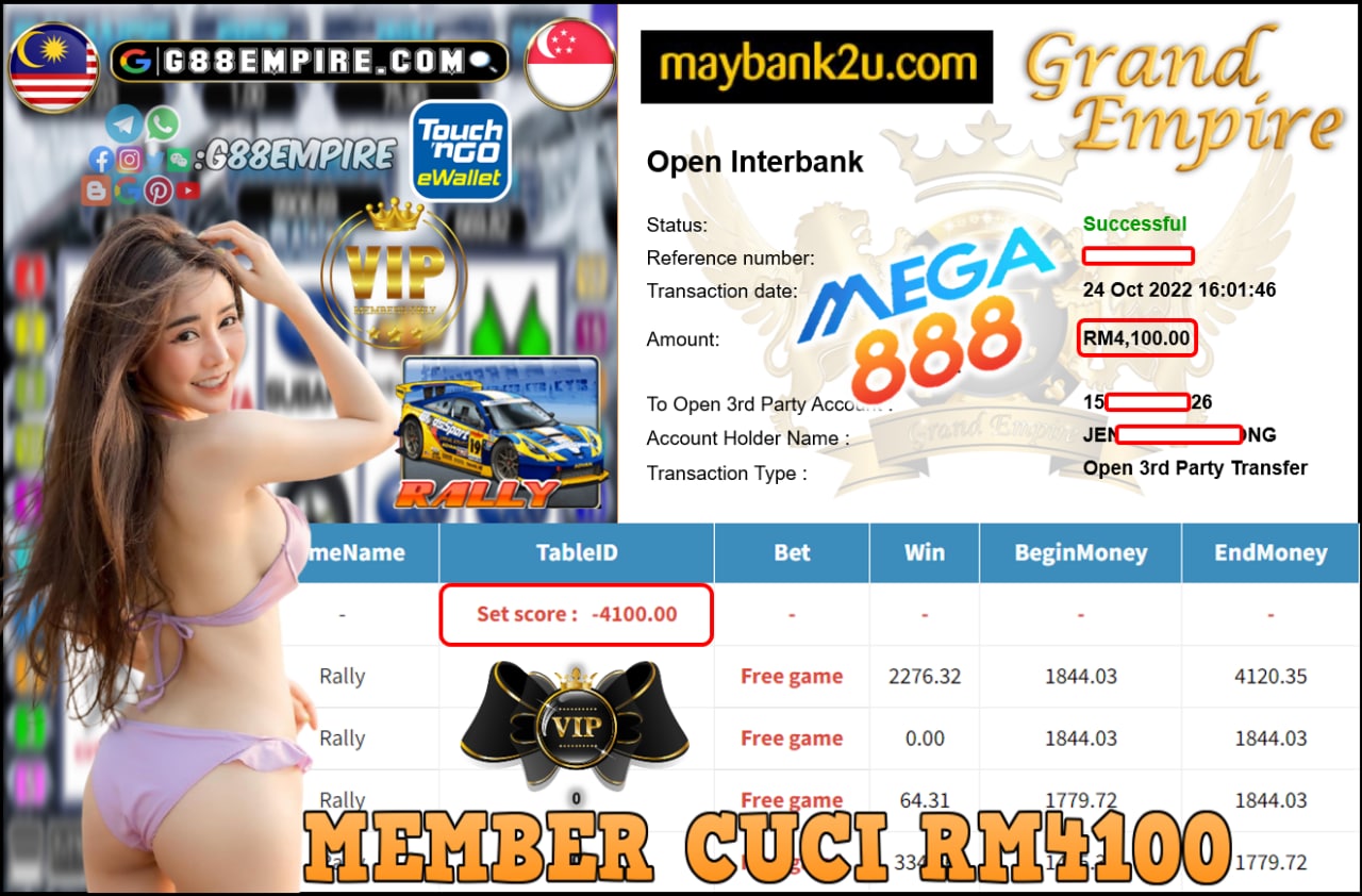 MEGA888 - RALLY CUCI RM4,100