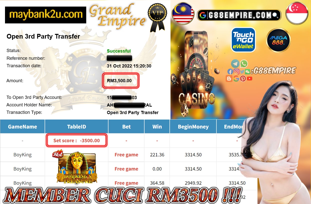 MEGA888 - BOYKING CUCI RM3500 !!!