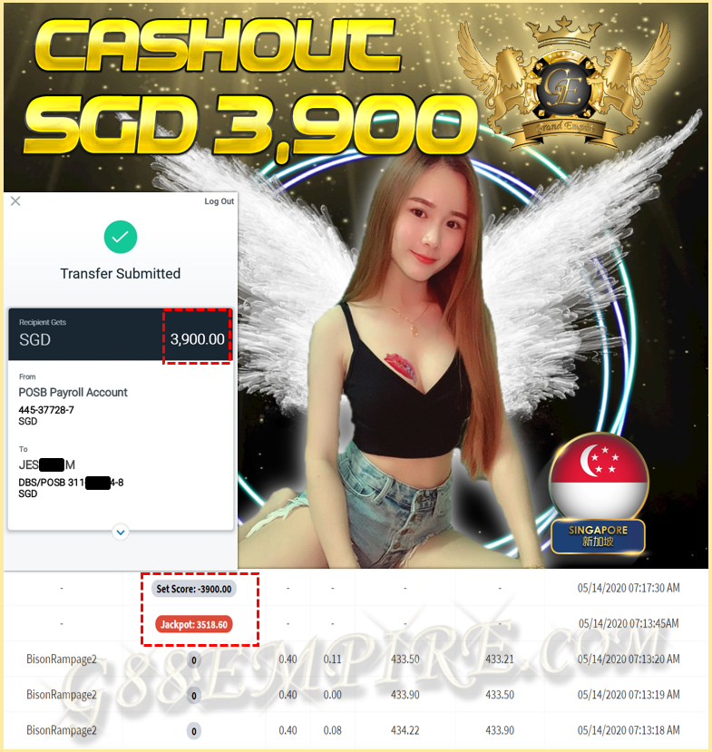 XE-88 JACKPOT CASHOUT SGD3,900!!!!!