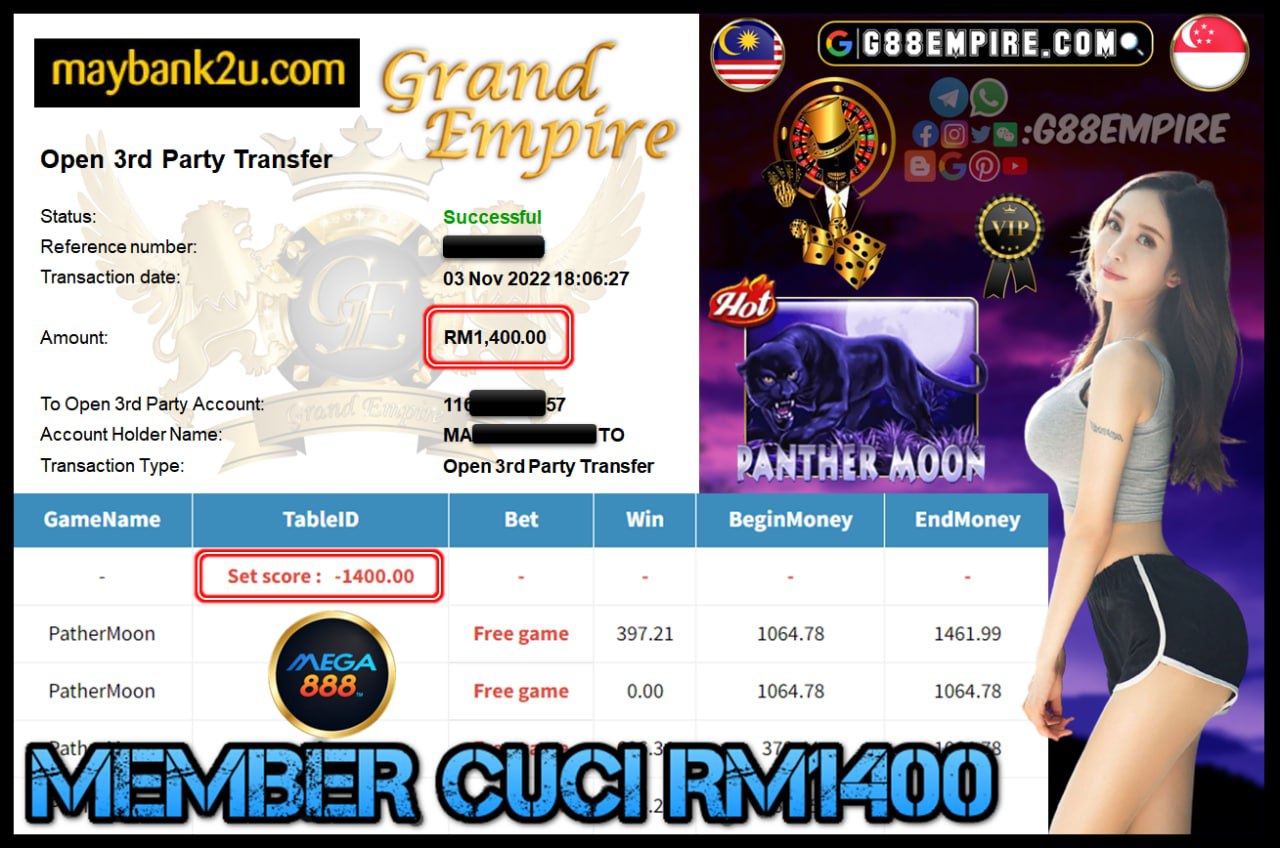 MEGA888 PANTHERMOON CUCI RM1,400