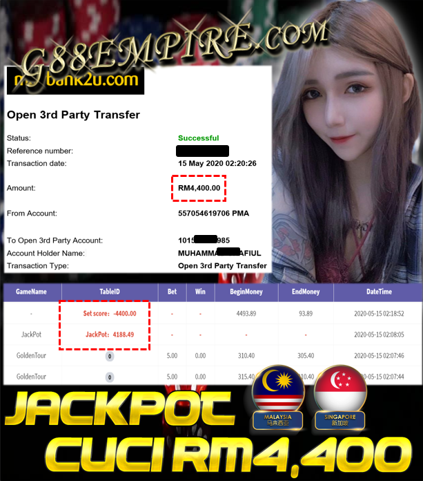 MEMBER DAPAT JACKPOT  CUCI RM4,400!!!