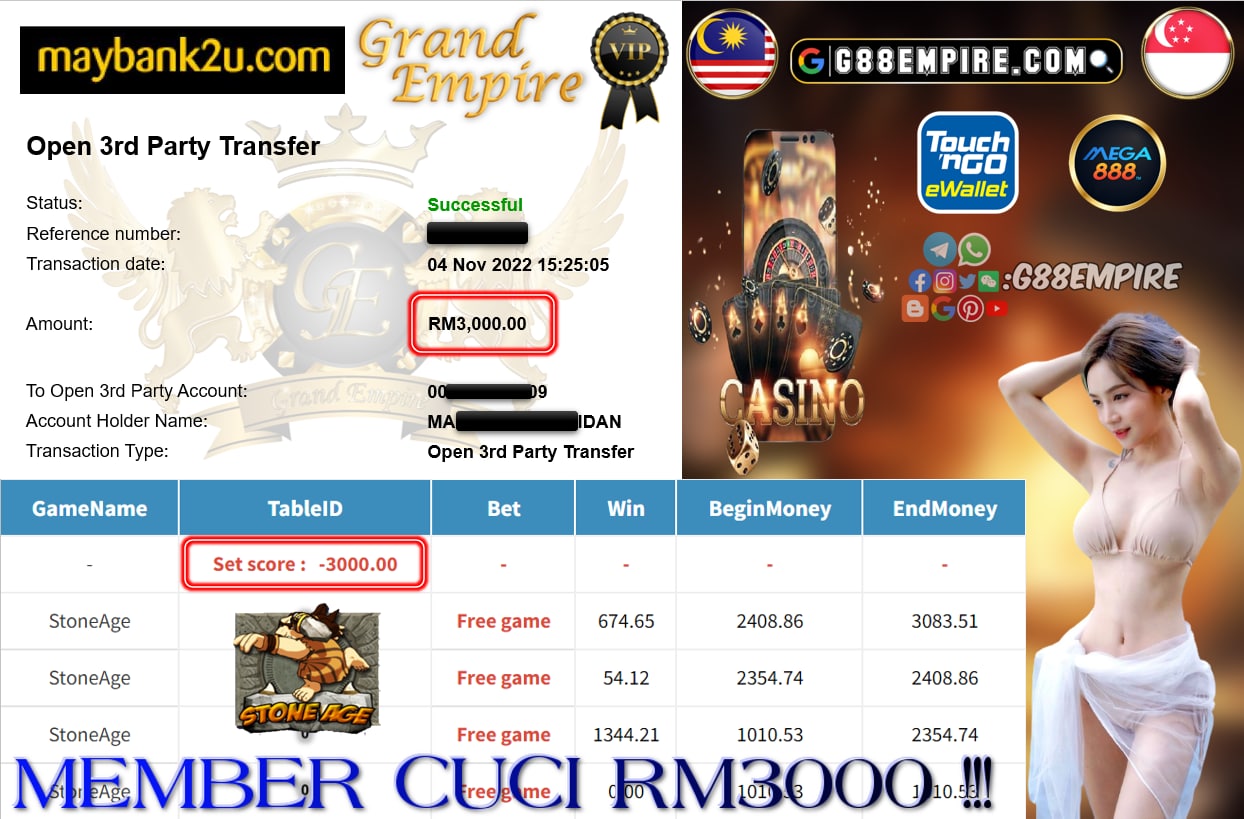 MEGA888 - STONEAGE CUCI RM3000 !!!