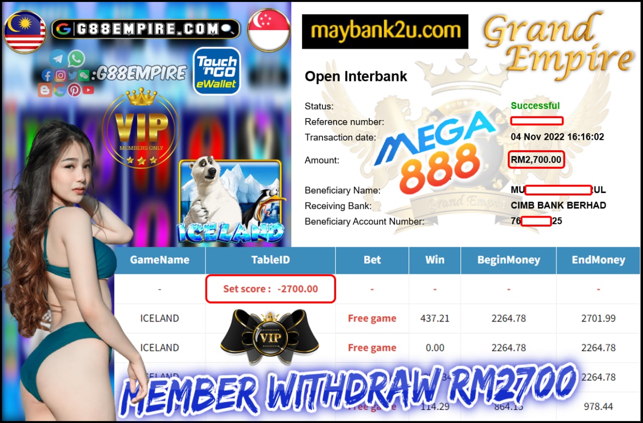 MEGA888 - ICELAND CUCI RM2,700