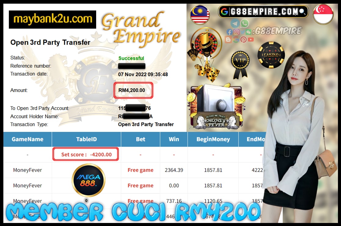 MEGA888 MONEYFEVER CUCI RM4,200