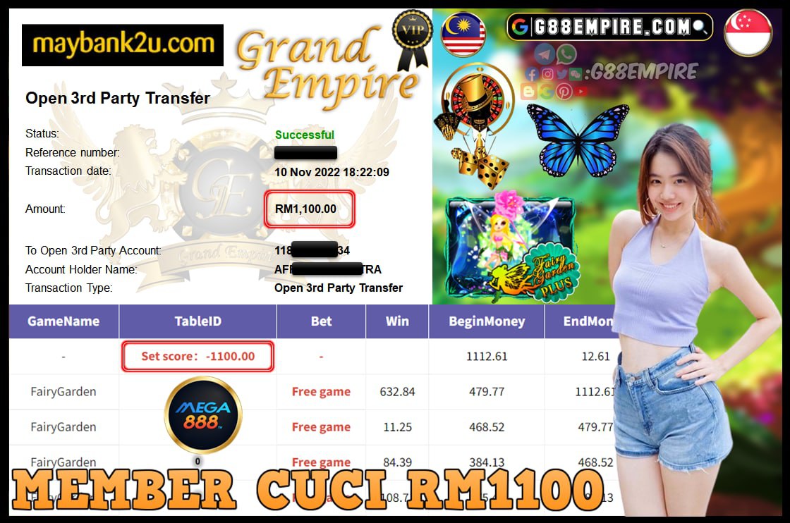 MEGA888 FAIRYGARDEN CUCI RM1,100