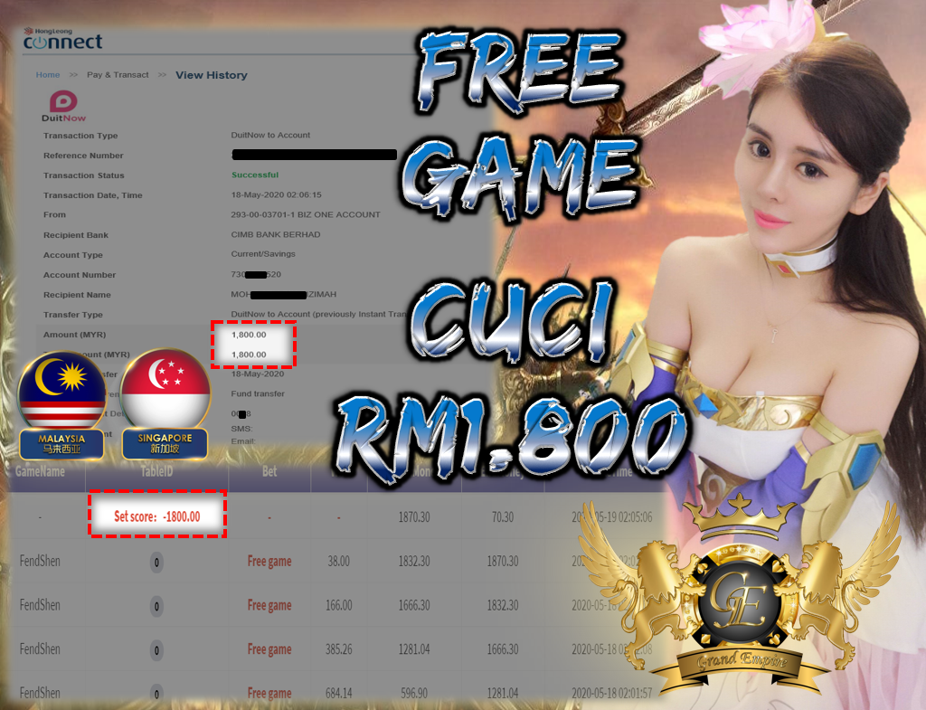 MEMBER DAPT FREE GAME MINTA CUCI RM1,800!!!