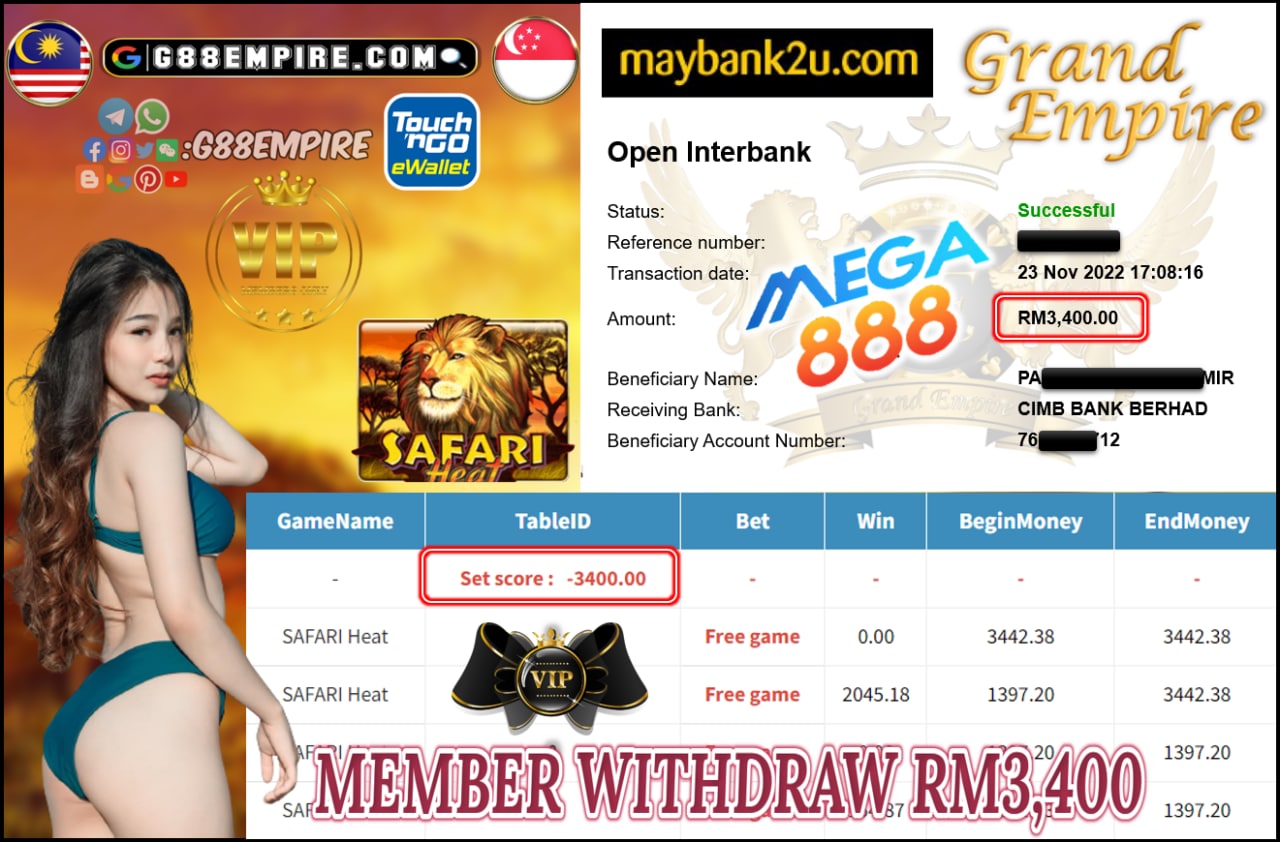 MEGA8888 - SAFARI HEAT CUCI RM3,400