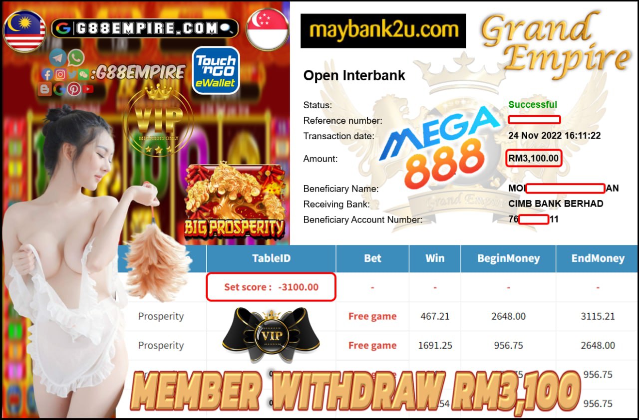 MEGA888 - BIG PROSPERITY CUCI RM3,100