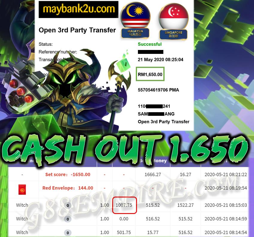 CASH OUT RM1.650!!!