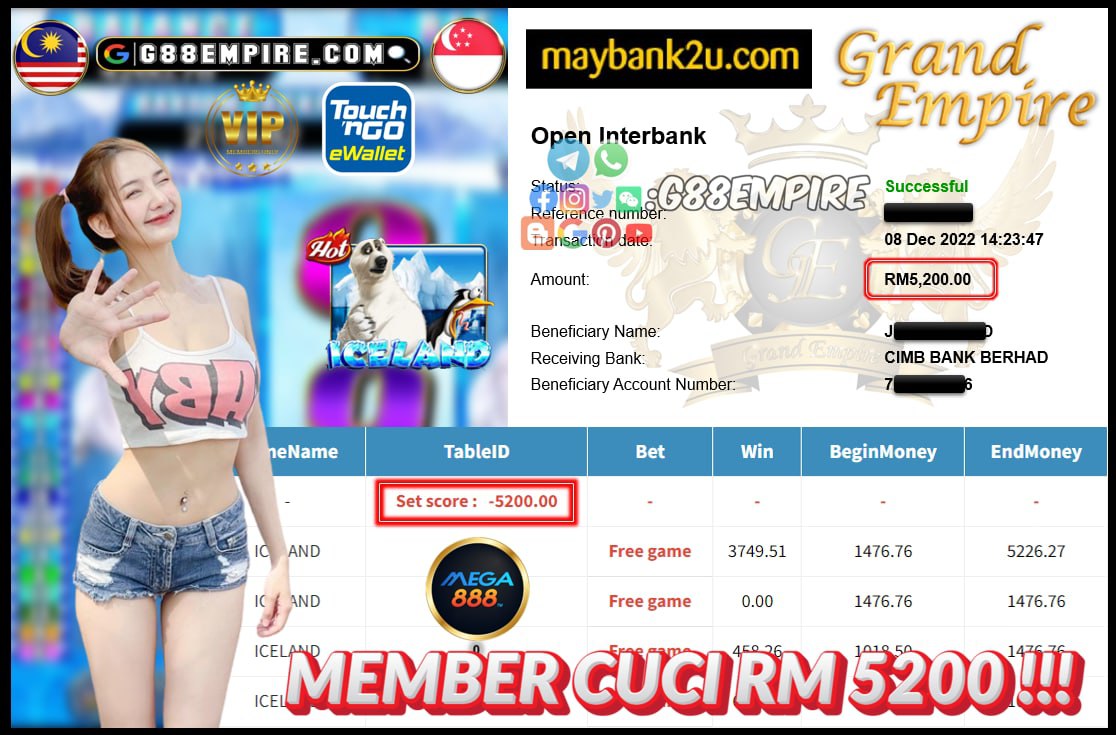 MEGA888 ICELAND CUCI RM5200!