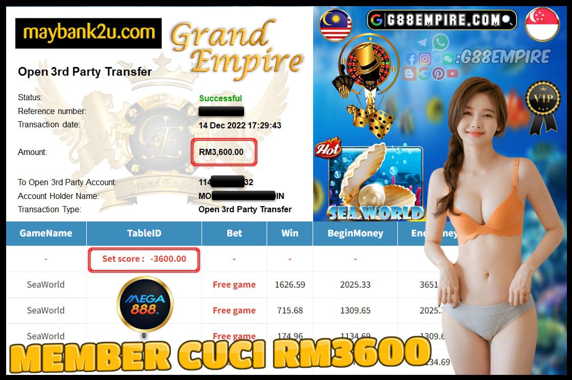 MEGA888 SEAWORLD CUCI RM3,600