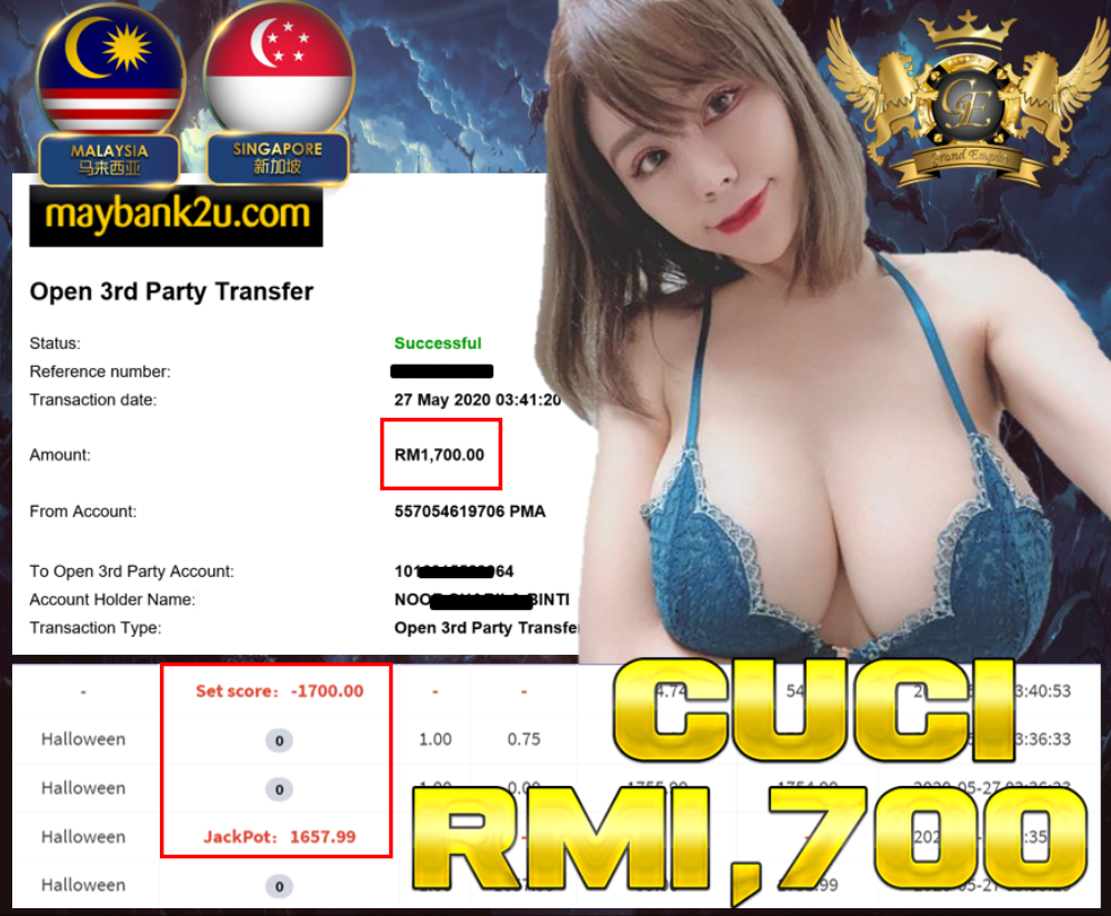 MEMBER MAIN HALLOWEEN DPT JACKPOT  MINTA  CUCI RM1,700!!!