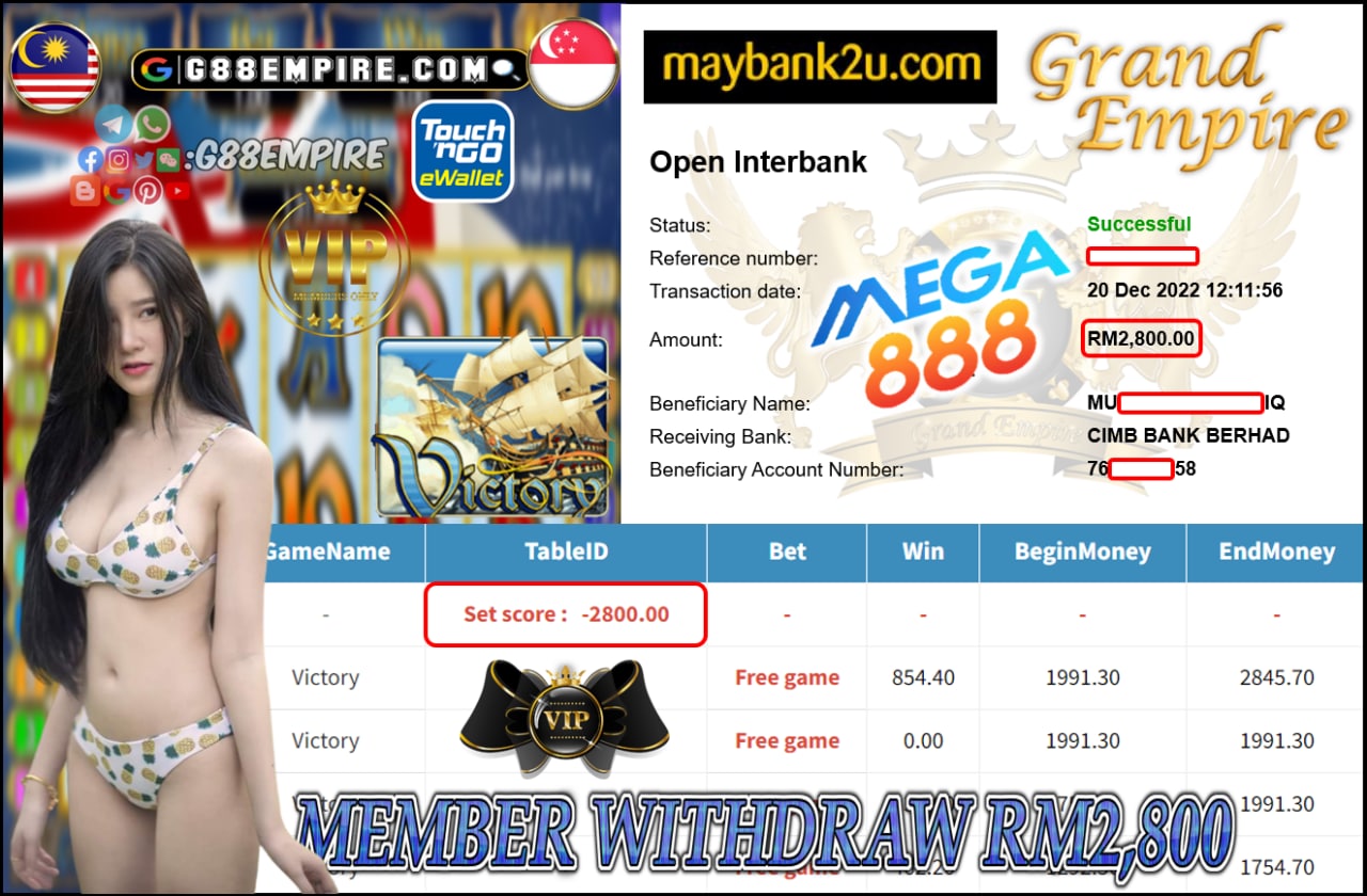 MEGA888 - VICTORY CUCI RM2,800