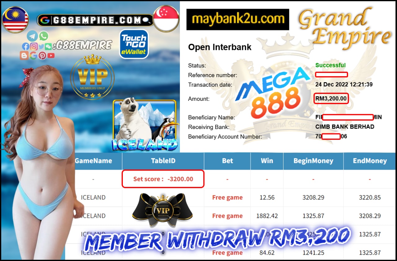 MEGA888 - ICELAND CUCI RM3,200