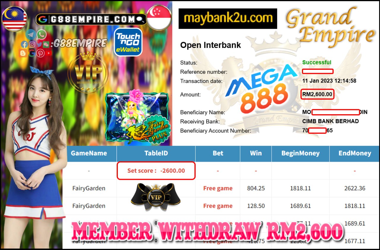 MEGA888 - FAIRYGARDEN CUCI RM2,600