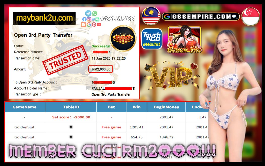 PUSSY888 - GOLDENSLUT CUCI RM2,000 !!!!!