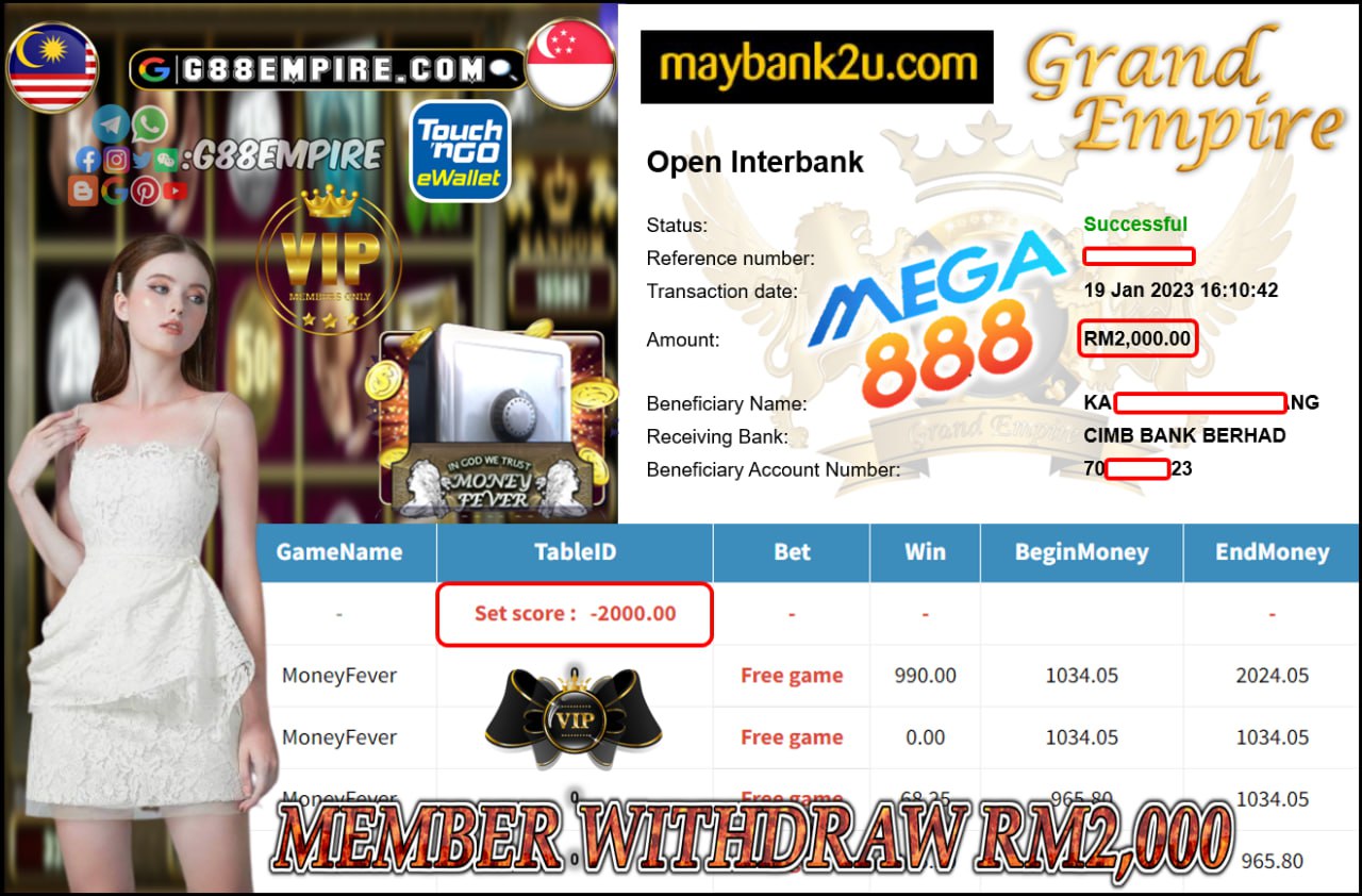 MEGA888 - MONEYFEVER CUCI RM2,000