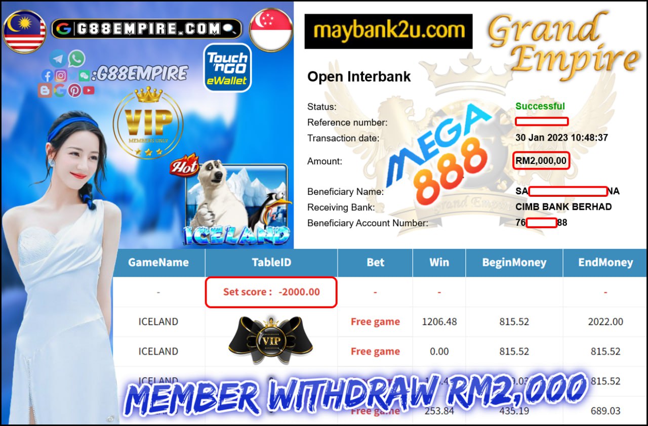 MEGA888 - ICELAND CUCI RM2,000