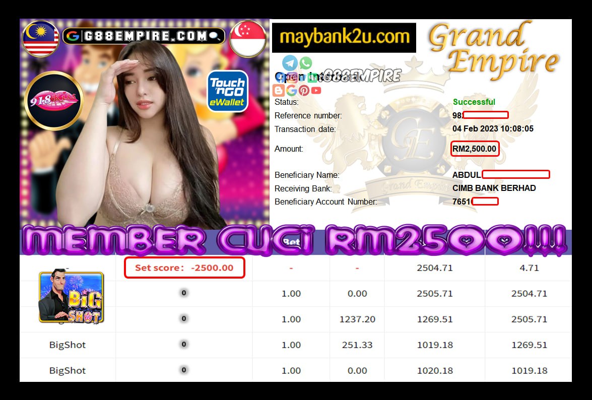 918KISS BIGSHOT  CUCI RM2,500!!!